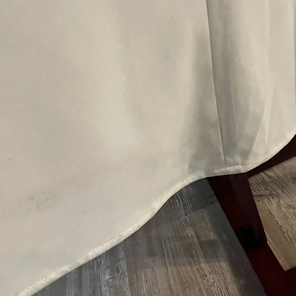 Halston Heritage white a-line halter dress, beaded dress, size 10, vintage feel - Picture 13 of 16